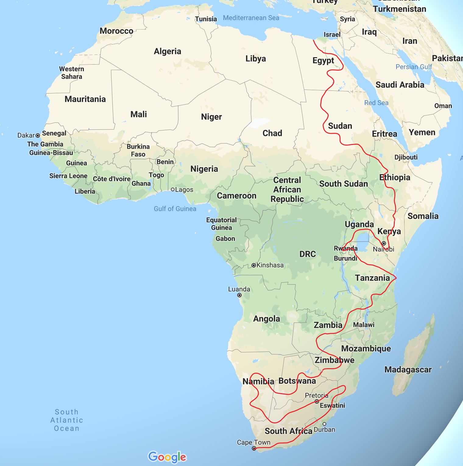 The Route - Defender Adventure